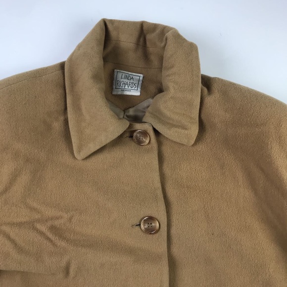 Linda Richards Womens Jacket Brown Wool USA 14 - Picture 2 of 7